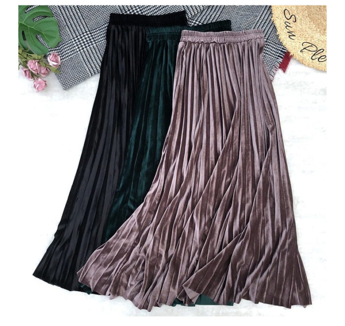 Velvet Pleated Skirt (Series-1) - Image 2