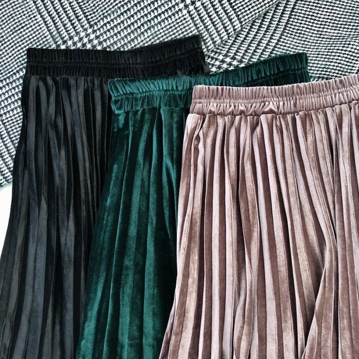 Velvet Pleated Skirt (Series-1) - Image 3
