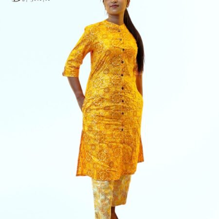 Cotton A-Line Kurti Set