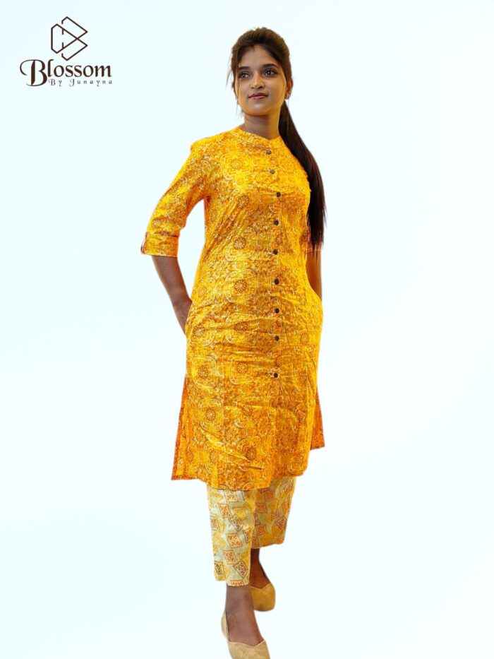Cotton A-Line Kurti Set