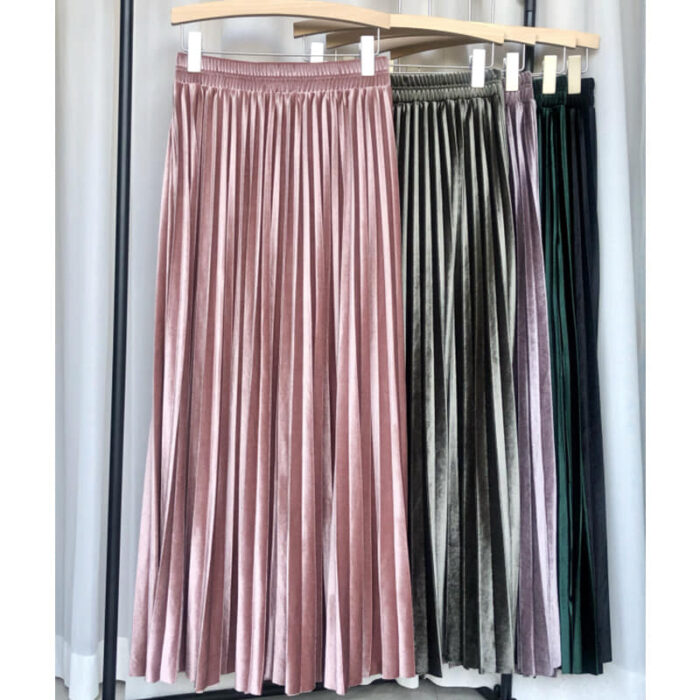 Velvet Pleated Skirt (Series-1) - Image 2