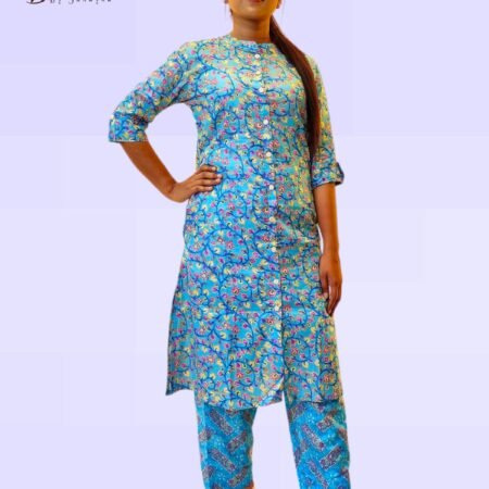Cotton A-Line Kurti Set