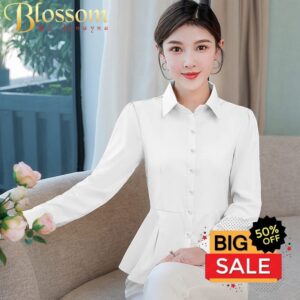 1 Colour Round Pattern Shirt ( White)