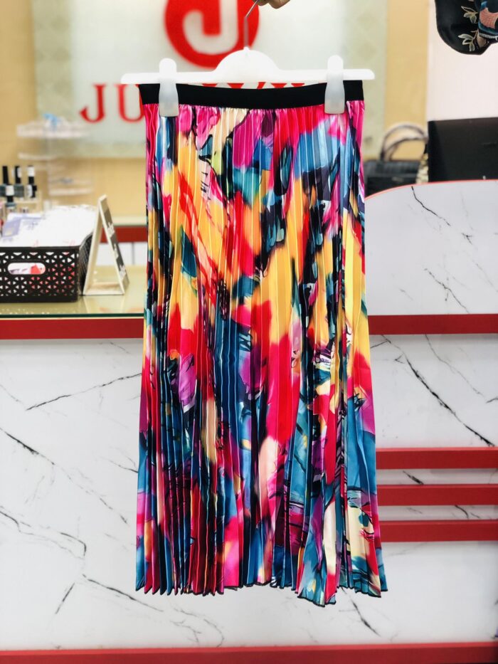 Mid Length Metallic Rainbow Pleated Skirt series 2 - Image 2