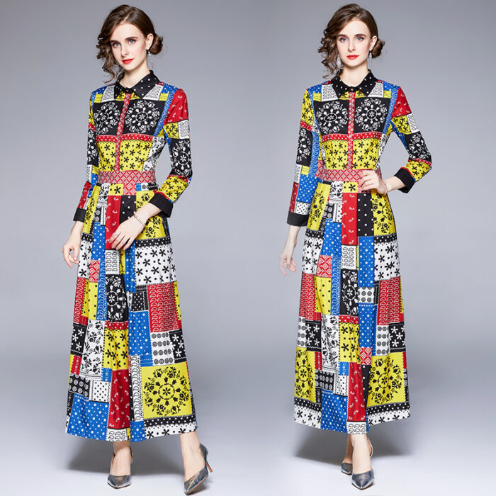 Printed Long Dress