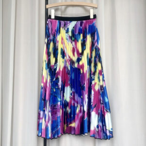 Mid Length Metallic Rainbow Pleated Skirt series 2