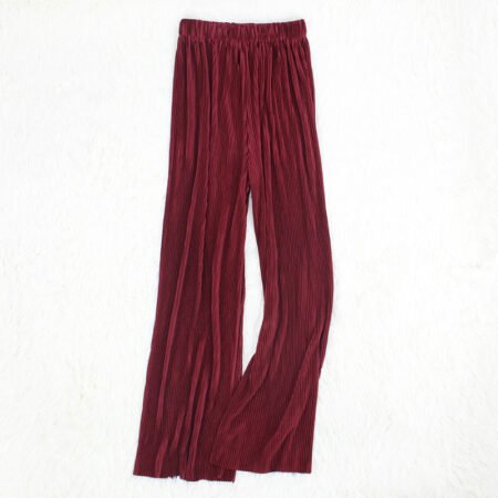 1 Colour Pleated Mopping Pant (Maroon)