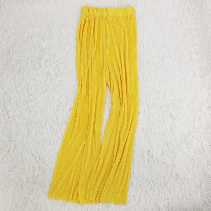 1 Colour Pleated Mopping Pant (Yellow)
