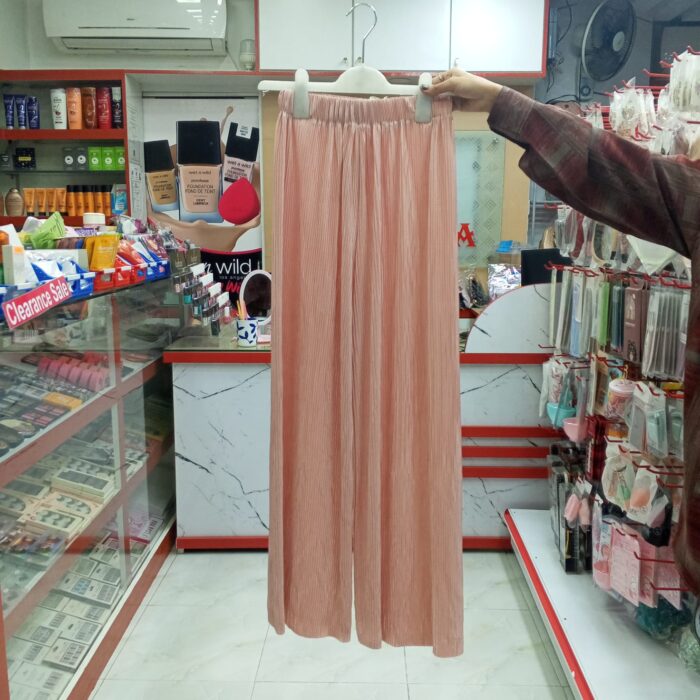 1 Colour Pleated Mopping Pant (Light Pink) - Image 2