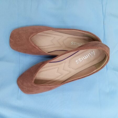 New Square Toe Boat Korean Style Shallow Mouth Flat Shoes (Pink)