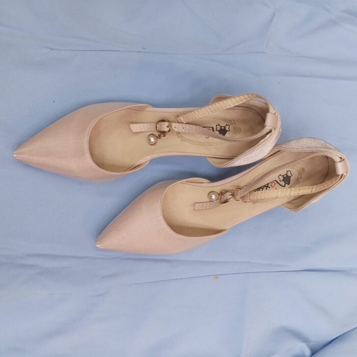 New Korean Style Pointed Straight Buckle Stiletto High Heels (5inches) Women's Shoes (Champagne) - Image 3