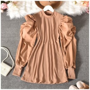 Long Bubble Top (Brown)