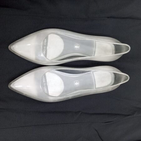 Women’s Shallow Mouth Fashionable Solid Color Flat Shoes (Transparent )