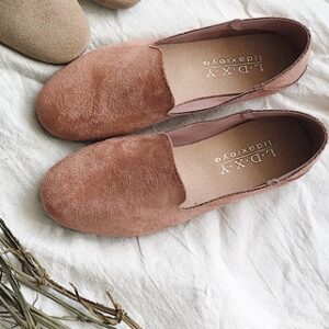 Retro Comfortable New Suede Single Flat Shoes (Pink)