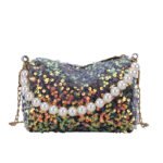 New Trend Korean Fashion Net Red Sequin Chain One Shoulder Messenger Bag (Multi Color)