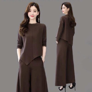 1 Colour Loose Pattern 2pcs Set Tringale Ones (Deep Brown)