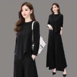 1 Colour Loose Pattern 2pcs Set Tringale Ones (Black)