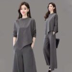 1 Colour Loose Pattern 2pcs Set Tringale Ones (Ash)