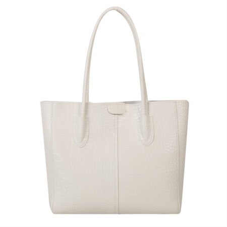 Large-Capacity New Trend Fashion Casual Commuting Portable Tote Bag (White)