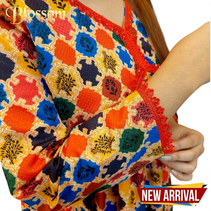 Red-Blue Round Dress 2pcs Set - Image 3
