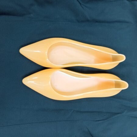 Women’s Shallow Mouth Fashionable Solid Color Flat Shoes (Light Orange)