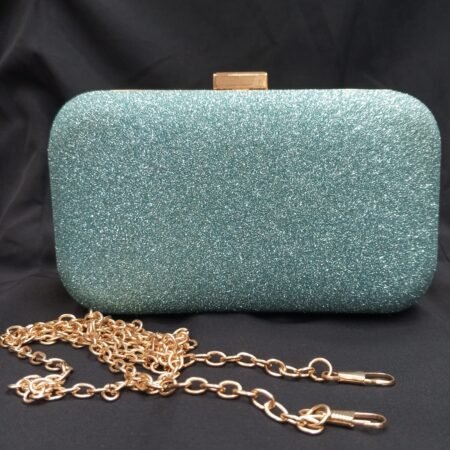 Diagonal Chain Small Women's New Korean Style Fashion Simple Shoulder Clutch (Blue)