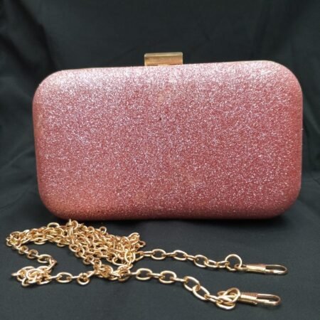 Diagonal Chain Small Women's New Korean Style Fashion Simple Shoulder Clutch (Pink)