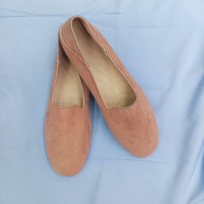Retro Comfortable New Suede Single Flat Shoes (Pink) - Image 2
