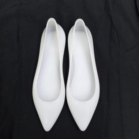 Women's Shallow Mouth Fashionable Solid Color Flat Shoes (White)
