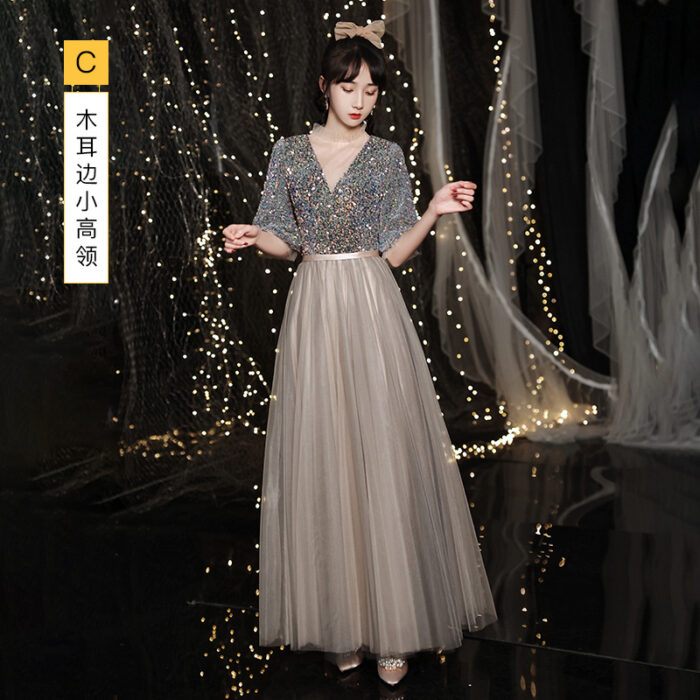 Ash Sequin Velvet Pattern Dress