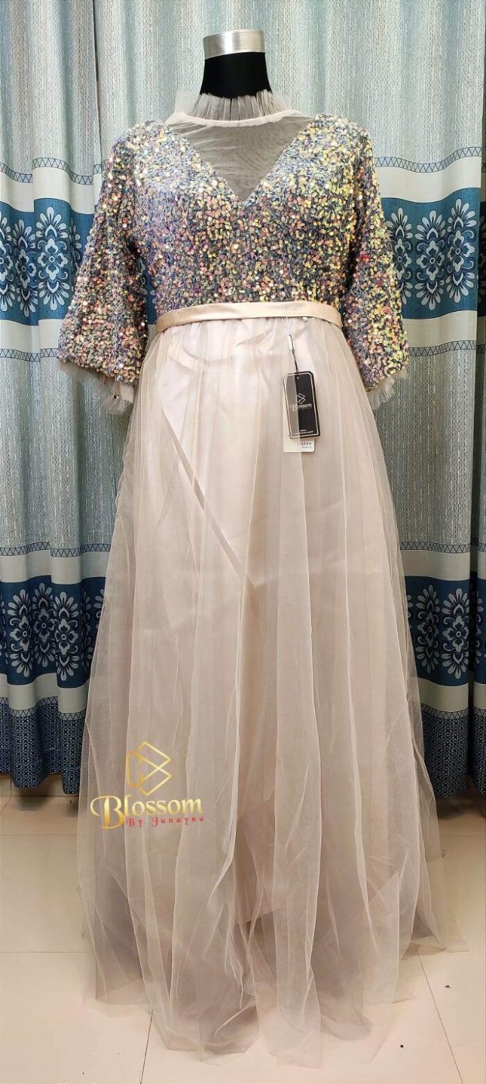 Ash Sequin Velvet Pattern Dress - Image 2