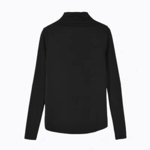 Half Turtle Neck Long Sleeve Slim Fit Stretchable T-shirt (Black)