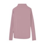 Half Turtle Neck Long Sleeve Slim Fit Stretchable T-shirt (Pink)