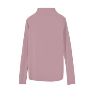 Half Turtle Neck Long Sleeve Slim Fit Stretchable T-shirt (Pink)
