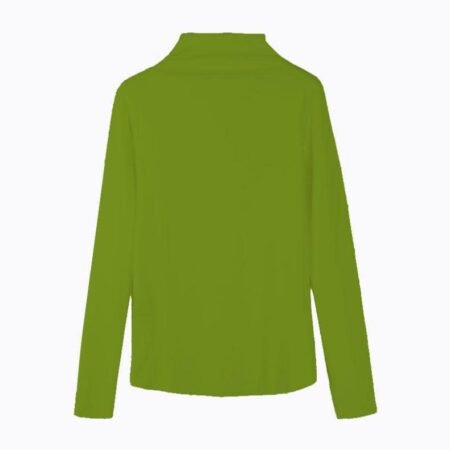 Half Turtle Neck Long Sleeve Slim Fit Stretchable T-shirt (Green)