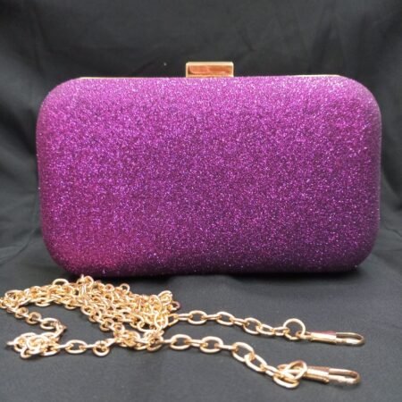Diagonal Chain Small Women's New Korean Style Fashion Simple Shoulder Clutch (Purple )