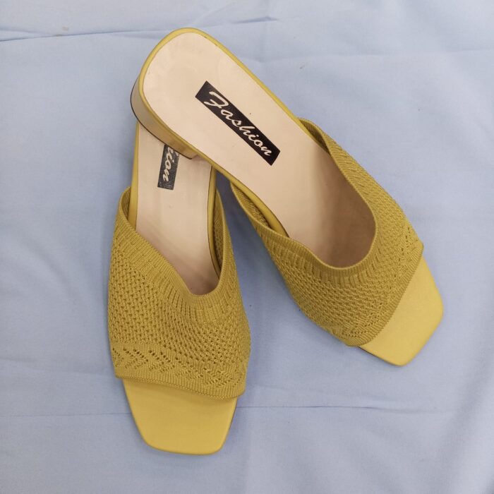 New Korean Style Fish Mouth Flying Woven Sandals (Green) - Image 2