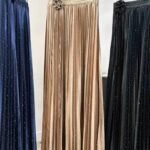 New Starry Gradiant Long Skirt With Flower - Light Brown