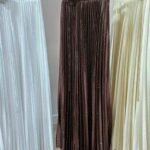 New Starry Gradiant Long Skirt With Flower - Deep Brown