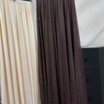 New Style Women's Starry Gradient Mesh Solid Color Long Skirt With Belt - Deep Brown
